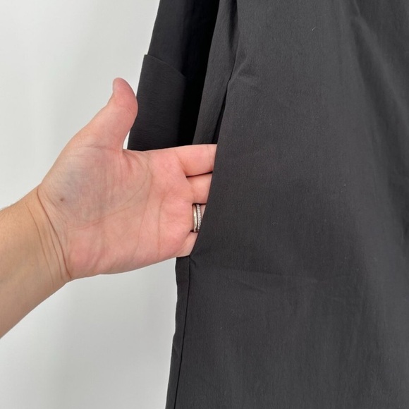 Tuckernuck Women's Black Charlie Shirt Dress sz M Stand Collar A-line Mini NWT - Picture 6 of 9